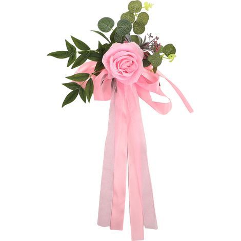 Mori Floral Stuhllehnendekoration mit echten künstlichen Blumen für Hochzeiten und Bankette (2) (1/5)