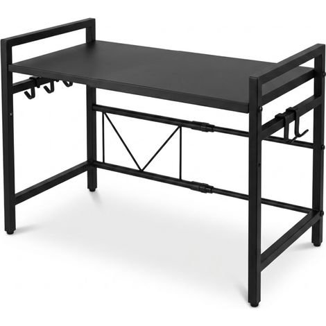Ausziehbares Regal über der Mikrowelle mit Haken, 63 × 32 × 44 cm (1/5)