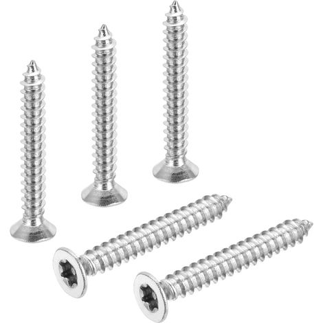 100 Pcs Vis À Tête Plate Torx Vis À Bois Auto-Taraudeuses Torx (1/5)