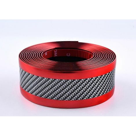 Protection de pare-chocs et de seuil de porte, à découper soi-même, pour petites voitures et SUV, dimensions : 5 cm x 100 m, rouge (1/5)