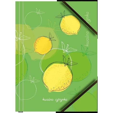 Cartelline in cartone formato A4 con angoli elasticizzati, colore limone (6 pezzi)