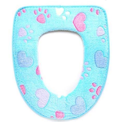 Coussin De Siège De Toilette En Polaire Corail - Imperméable Et Lavable - Pour Salle De Bain Domestique - Lot De 1
