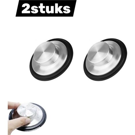 2-teiliger Spülbeckendeckel – Abflussabdeckung – Verstopfungs- und Geruchsentferner – silber (1/5)