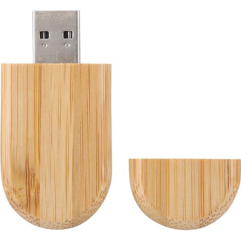 Ovaler USB 3.0-Stick aus Holz, 32 GB, mit Box. (1/5)