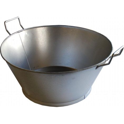 FPLUS barreño zinc 14" 10 lts 35x16 , Barreños galvanizados.