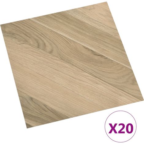 Plancher autocollant 20 pcs PVC bandes marron 1,86 m2 (1/5)