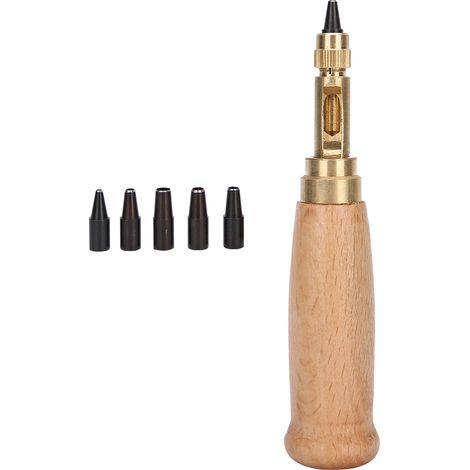Perforateur à courroie, emporte-pièce en acier pour cuir, outil de poinçonnage portable, collection artisanale, poignée antidérapante (1/5)