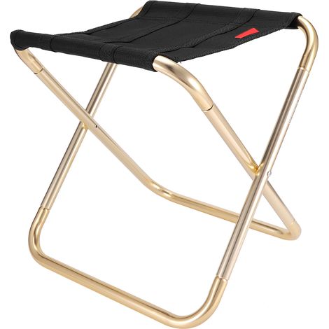 Tabouret de camping pliant en alliage d'aluminium, chaise pliante portable pour la pêche, le barbecue et le camping en plein air. (1/5)
