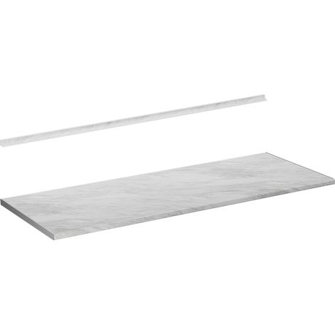 Top cucina R-Line, Marmo bianco, 160 cm, Vicco