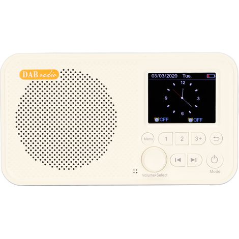 Radio Numérique Portable DAB/FM avec Écran LCD 2,4 Pouces et Minuterie pour Personnes Âgées à Domicile