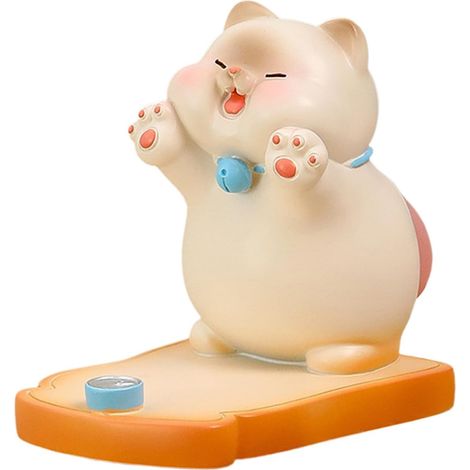 Supporto per telefono - Supporto con figura di gatto - videochiamate  Resina resistente con grazioso design decorativo - supporto stabile per smartphone - accessorio - casa e ufficio (1/3)