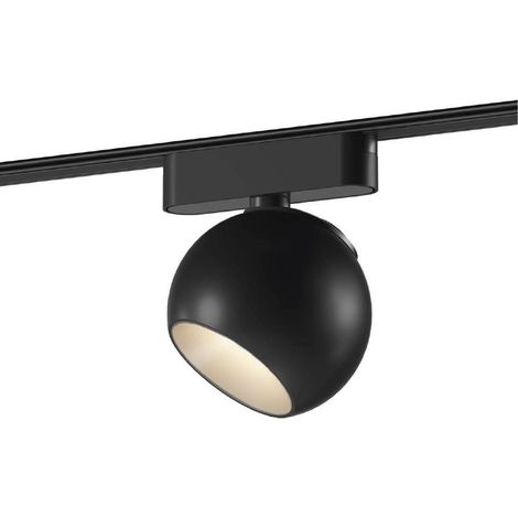 Spot LED sur Rail Magnétique 25mm Extra-Plat 12W Concave 48V Ø100 mm Noir 4000K Blanc neutre