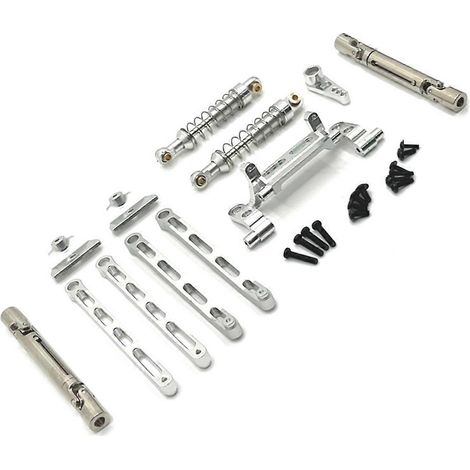 Ensemble de tiges de traction pour MNMODEL 1/12 MN82 LC79 MN78, argent-- (1/5)