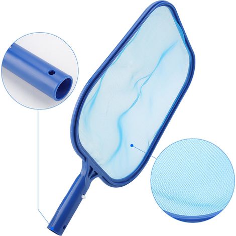 Filet d'Écumoire Léger pour Piscine et Bassin - Maillage Fin avec Connexion 28mm - Bleu ABS (1/5)