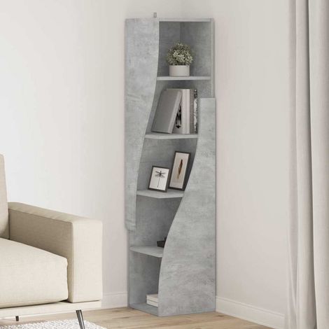 Eckschrank Beton Grau 32x32x140cm Holzwerkstoff