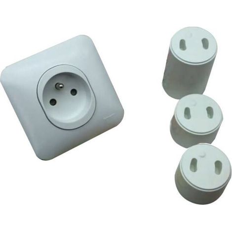 20 Cache Prise Bb Amovible Sans Cl Ni Adhsif - Scurit Domestique pour Protection Prise lectrique PZCC (1/4)