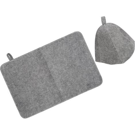 Chapeau de sauna en feutre absorbant, lot de 2, coussin pour salle de bain, couvre-chef portable pour homme et femme (1/5)