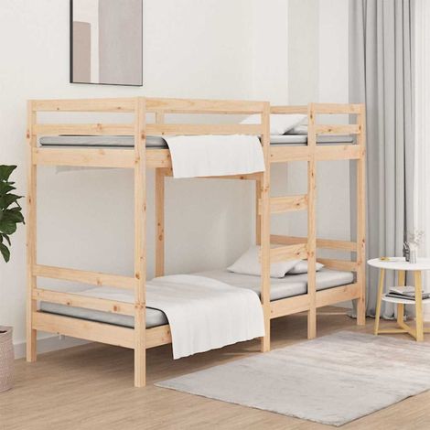 Cama litera sin colchón madera maciza de pino 90x200 cm (1/5)
