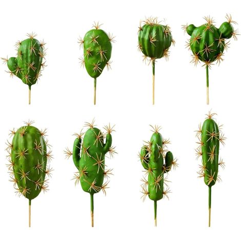 Plantes Succulentes Artificielles Miniatures et Réalistes Plusieurs Styles Lot de 8 en Spume Décoratives et Naturelles Couleur Aléatoire pour Plusieurs Styles (1/5)