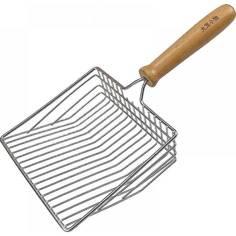 Pelle à litière pour chat en métal, grande pelle à litière en fer à long manche, pelle à déjections fécales, pelle à déjections fécales pour chat, accessoires pour animaux de compagnie (1/4)