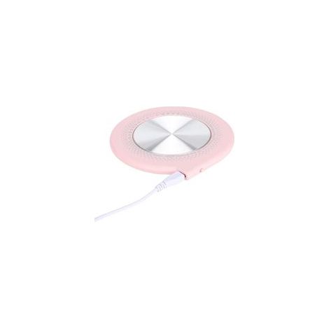 Calentador eléctrico USB para tazas de café, té, agua, chocolate caliente y leche, ideal para la oficina y el hogar (rosa) - Crezuo