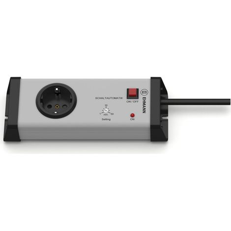 Ehmann 0217e61012a01 Steckdosenleiste mit Schalter und Zeitschaltfunktion Reduziert Brandgefahr und spart Strom Schaltbare Steckdose mit Verlängerungskabel Made in Germany (1/2)
