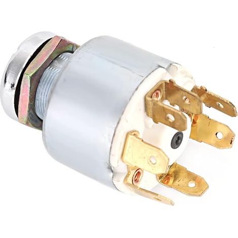 Contacteur de clé de moto, contacteur d'allumage, clé de bateau de vélo de moto Uure 12V verrouillage de commutateur d'allumage à 4 positions (1/5)
