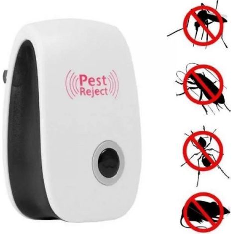 Anti nuisible,Dispositif répulsif de cafards à ultrasons, souris, insectes, Rats, araignées, tueur de moustiques - white (1/3)