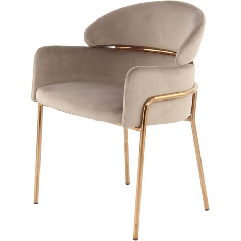 Fauteuil corey 125 - Taupe, or rose