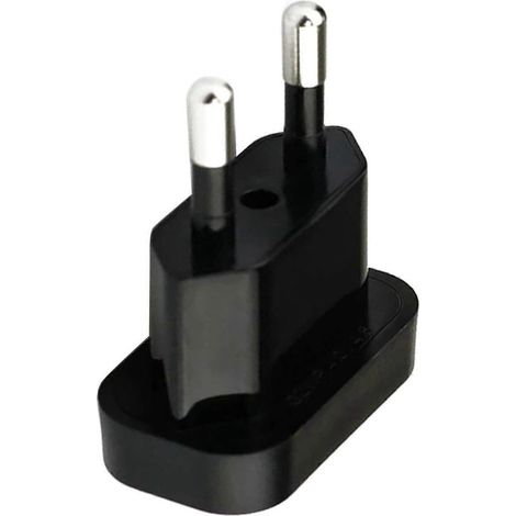 Adaptateur de Voyage EU Europe pour Prises Américaines 250V - Noir - Convertisseur de Prise US vers UE (1/4)