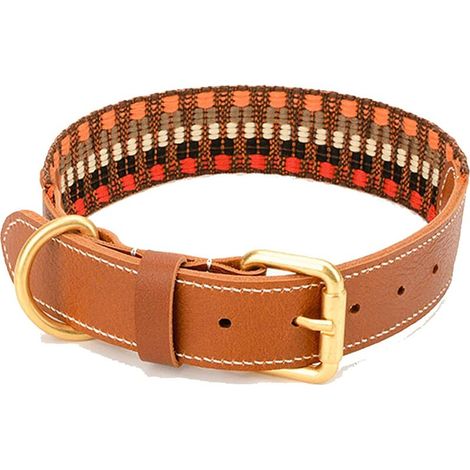 Collier en cuir pour chien taille XL, boucle ardillon métal, pour course et usage quotidien – DELKEVIC (1/5)