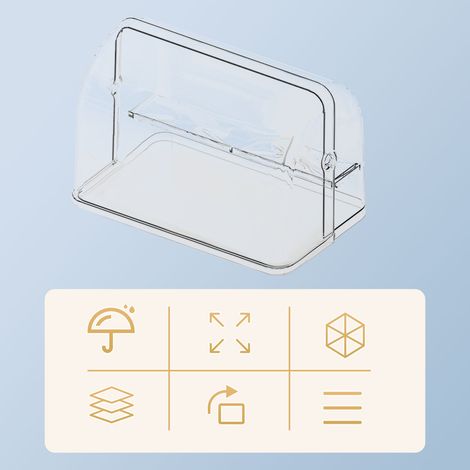 Aufbewahrungs- und Präsentationsbox für Überraschungsfiguren, staubdichte Aufbewahrungsbox für Puppen, transparenter Tischaufsteller für Figuren mit Klappdeckel (1/5)
