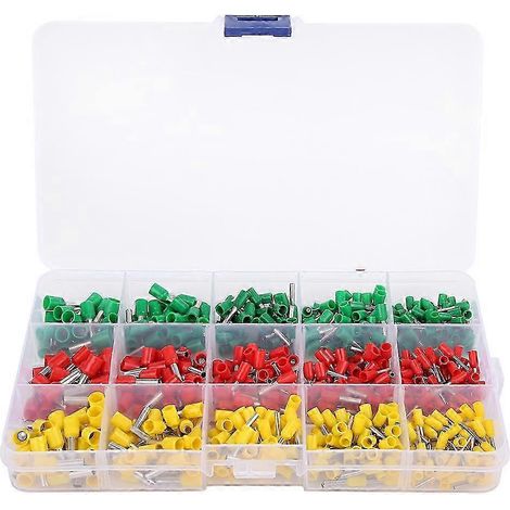 Elektrischer Crimpverbinder aus Kupfer, 600 Stück isolierte Rohrdose für Kabelverbindungen, kompakte Verbindungshülse. (1/5)