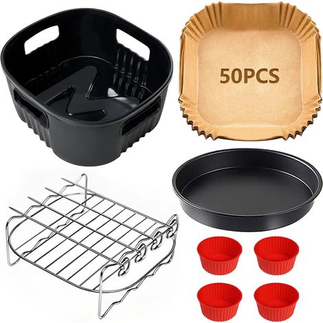 Accessoires Air Fryer Compatible pour Série 5000 4.1L (HD9252, HD9255, HD9200), Réutilisable Moule Silicone Air Fryer pour 4,1L, Accessoires Airfryer (1/5)