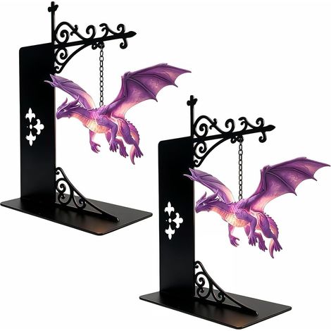 Deux lampes de bibliothèque suspendues en forme de dragon, utilisées comme décorations, créent un effet de flottement. (1/5)