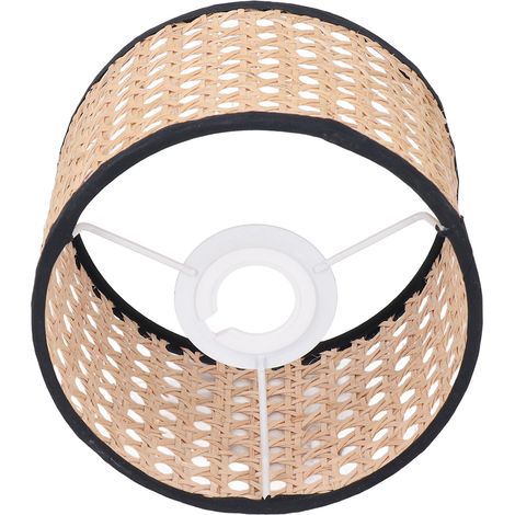 Abat-jour universel en rotin tressé pour lustre, suspension ou plafonnier E27/E14. (1/5)