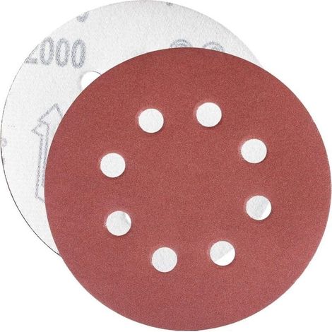 Disques abrasifs 2000, grain 125 mm, idéal pour le ponçage, le polissage et l'élimination de la rouille HSDPS5M100, paquet de 100 (1/5)