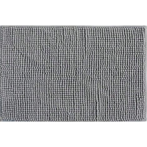 Tapis de Bain - Super Doux, Antidérapant et Absorbant, Séche Rapide et Lavable en Machine, pour Salle de Bain, Douche et Décoration Intérieure, 60 x 150 cm, Gris clair (1/5)