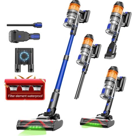 Aspirapolvere senza fili, potenza 500W, autonomia della batteria 60 minuti, R11-Blu (1/2)