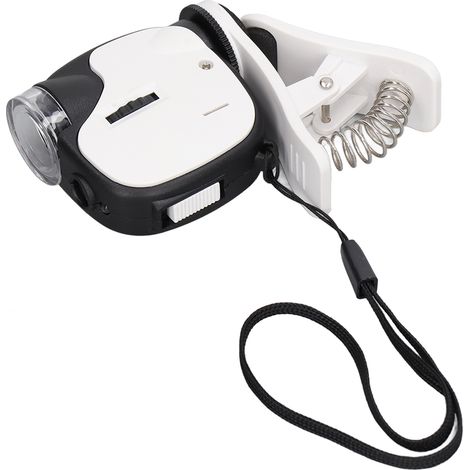 Mini loupe de poche 55X grossissement lentille optique acrylique avec éclairage LED (1/5)