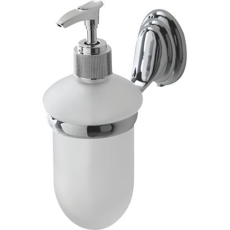 Flüssigseifenspenderhalter aus Stahl/satiniertem Glas Easy Line – 091008B