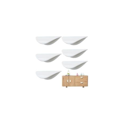 Maniglie adesive per ante di armadi, 6 pezzi, maniglie adesive per balconi, maniglie autoadesive per cassetti, pomello a forma di conchiglia, maniglie per porte scorrevoli di finestre, armadi e casset