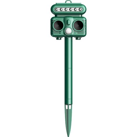 Repelente De Plagas Ultrasonico Solar - 5 V - Resistente Al Agua Ip4 - Para Jardin Y Patio - 1 Unidad (1/5)