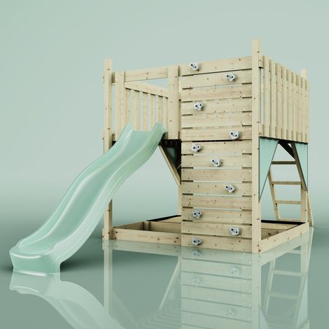 PolarPlay Kids Scandinavian Style Climbing Platform - Fai Sage (1/5)