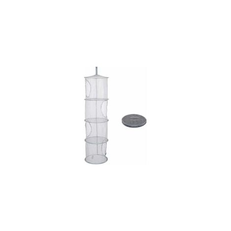 Red de almacenamiento colgante plegable multifuncional portátil con 4 compartimentos (gris) - Crezuo (1/4)