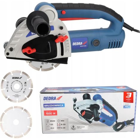 Scie à rainurer 1500 W, disque de coupe Ø 125 mm, câble de 3 m, 8500 tr/min, haute performance, profondeur de rainure de 8 mm à 30 mm, boîtier en plastique renforcé (1/5)