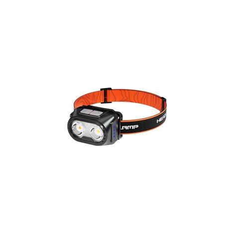 Lampe frontale avec bandeau, double source lumineuse LED avec faisceau puissant, batterie longue durée (1/5)