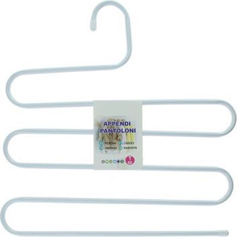 Cleafe - Gruccia Appendi Pantaloni Jeans Forma A S Multistrato 34x34cm Bianco Salvaspazio 87697 -