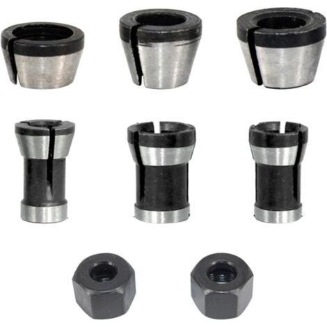 6.35/8mm Router Collet Chuck - Woodworking Milling Cutter Converter Adapter (8pcs) (1/5)