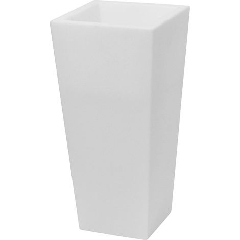 Vaso Luminoso da Giardino a LED 38x38x80 cm in Resina 5W Cedar Bianco Freddo (1/5)